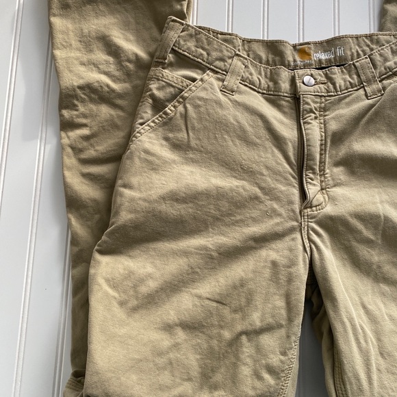 Carhartt Relaxed Fit Work Lined Winter Carpenter Pants Men's 32x36 RN#14806 - Picture 9 of 12